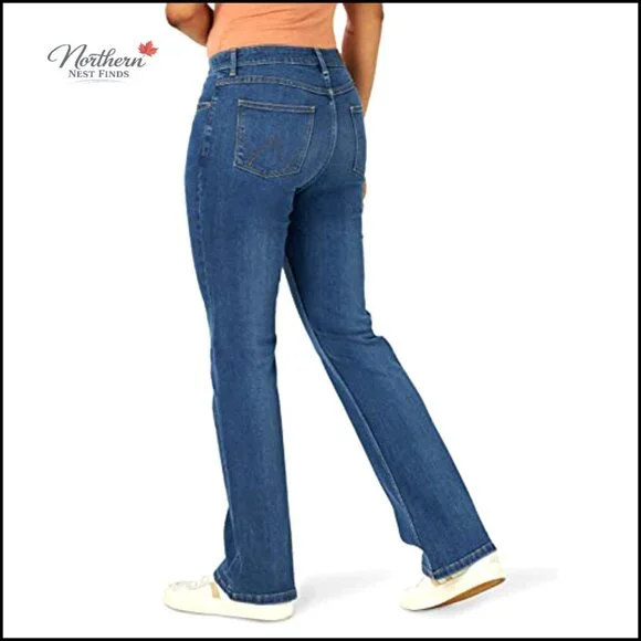 High Rise Boot Cut Jeans with Stretch - Picture 2 of 4
